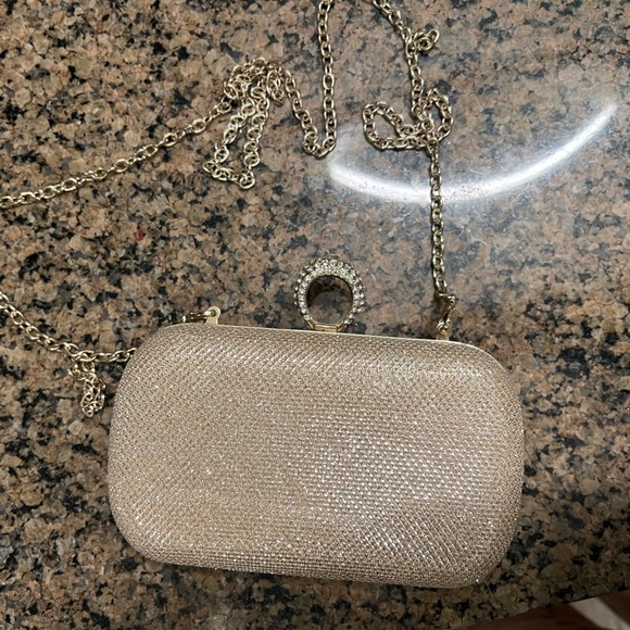 Champagne Chain Clutch - Picture 1 of 2